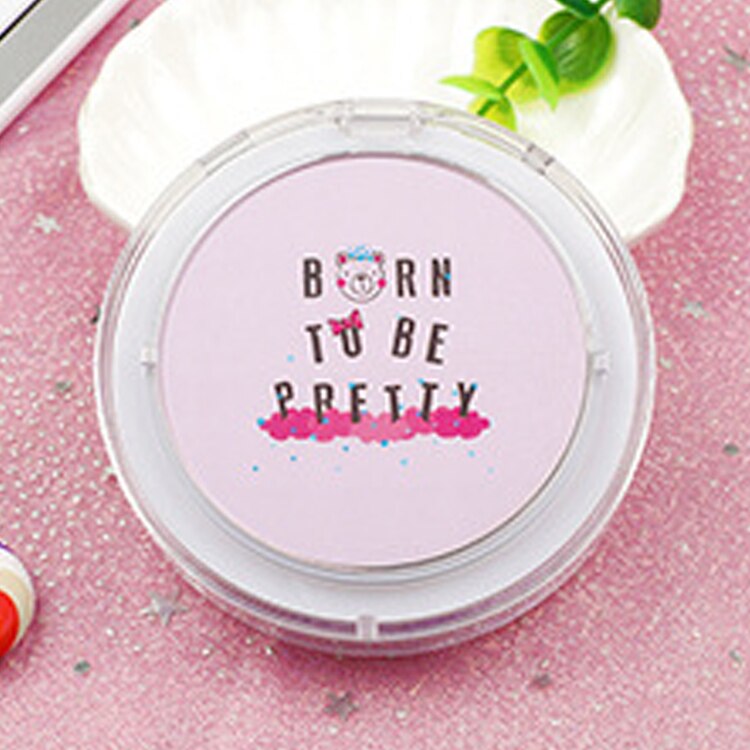 Makeup Mirror with LED Light Portable Compact Cosmetic Rechargeable Lighted Foldable Small Round Pocket Hand Mirrors: Letter clown bear