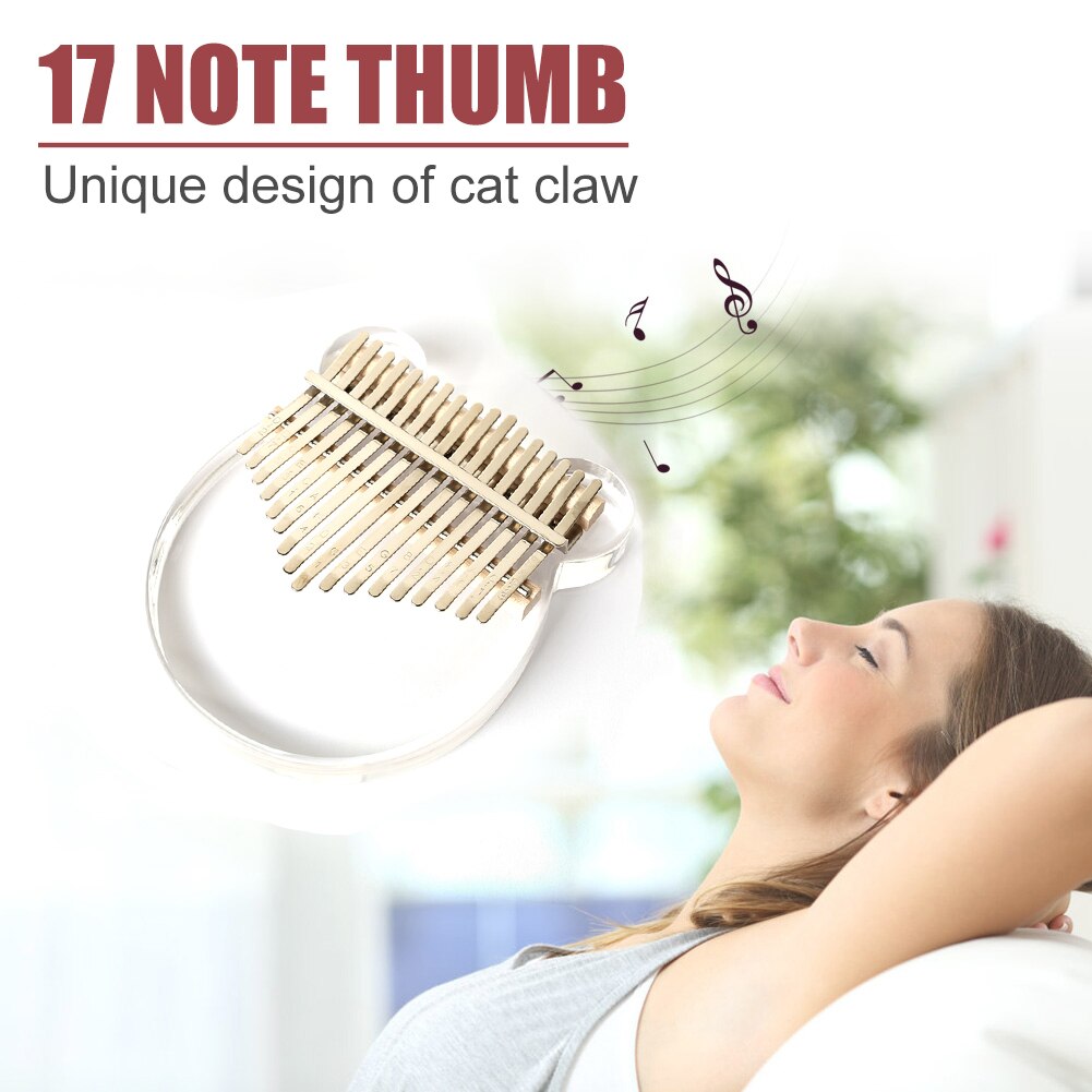 Instrumentos Musicales de , Sanza africana, Mbira, cristal transparente, 8 teclas, Kalimba, Pulgar acrílico, Piano con escala