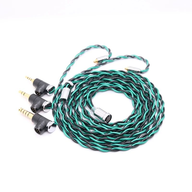 IvipQ-235 Hifi Diy Mmcx 4-Core 7n Occ + Zilver Palladium Plating Modulaire Stekker Oortelefoon Kabel, Voor Gk200 Ie900 Magic One Nova