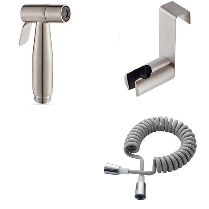 Manguera de ducha 3M PU, grifo para bidé de baño, Kit de inodoro de acero inoxidable, juego de pulverizador cepillado para el bidé, montaje en el tanque o en la pared BD321: A