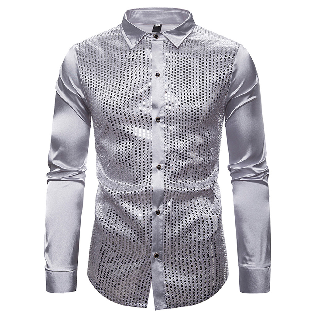 Los hombres Club mostrar Hosting cuello solapa camisa de manga larga camisa social masculina chemise homme camisas hombre camisa hombre