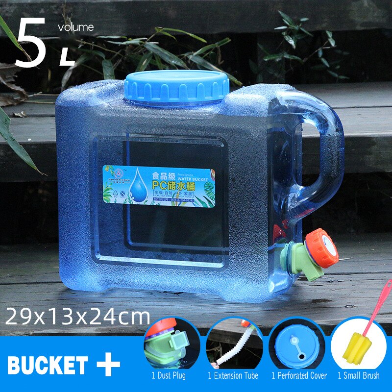 Car self-driving travel water storage bucket domestic water storage bucket with drinking pure water bucket large capacity: 5L