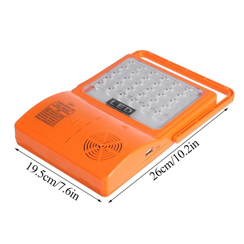45 led multifunktionel bærbar solcelledrevet bluetooth musiklampe opladelig 5 tilstande udendørs camping nødbelysning