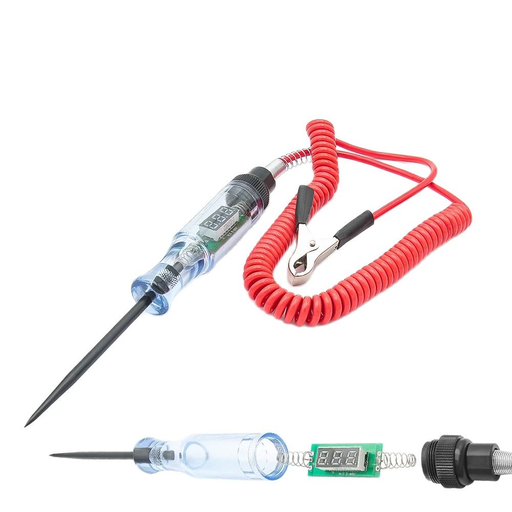 LED DC 6V 12V 24V Elektrische Circuit Tester Digitale Display Lange Sonde Pen Gloeilamp Auto diagnostische Hulpmiddelen Alleen Voor Auto's