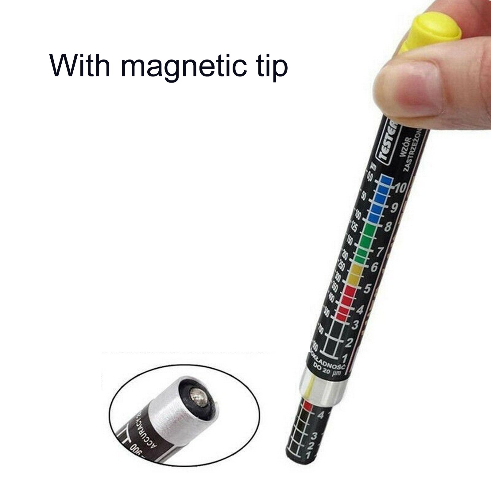 Automotive Test Car Paint Thickness Tester Meter Gauge Crash Check Test Paint Tester With Magnetic Tip Scale Indicate Accessorie