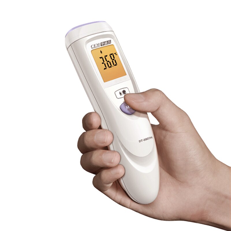 CEM Digital Lcd-Display Clinical Forehead Infrared Thermometer Fever Digital Measure Tool for Baby Adult DT-8807H