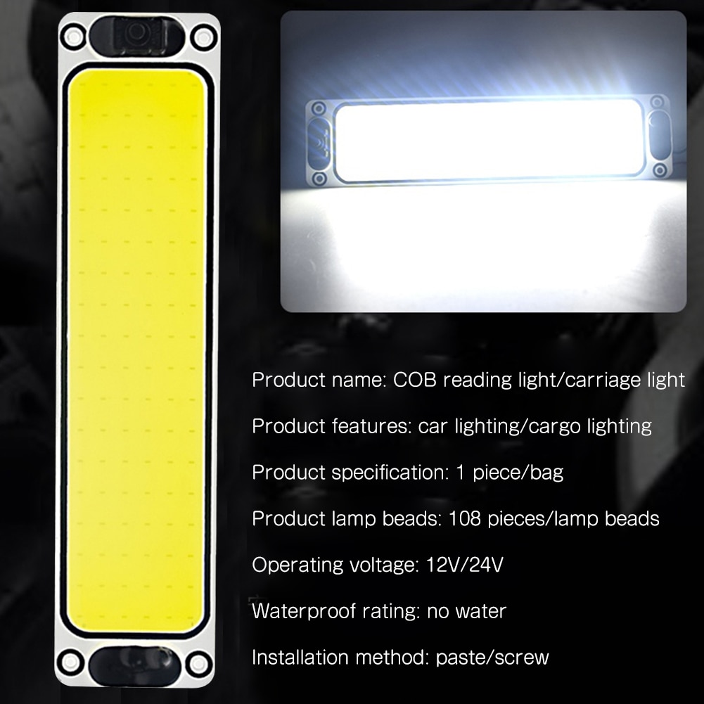 Led bar 12-36v cob led lys til bil indendørs lys læsepære 12v 36v båd lampe led arbejdslys til offroad atv lys bar