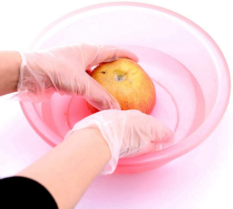 100 wegwerphandschoenen van latex, wit, antislip, zuur- en alkali-laboratoriumrubber, latex handschoenen, schoonmaakmiddelen voor huishoudelijk gebruik