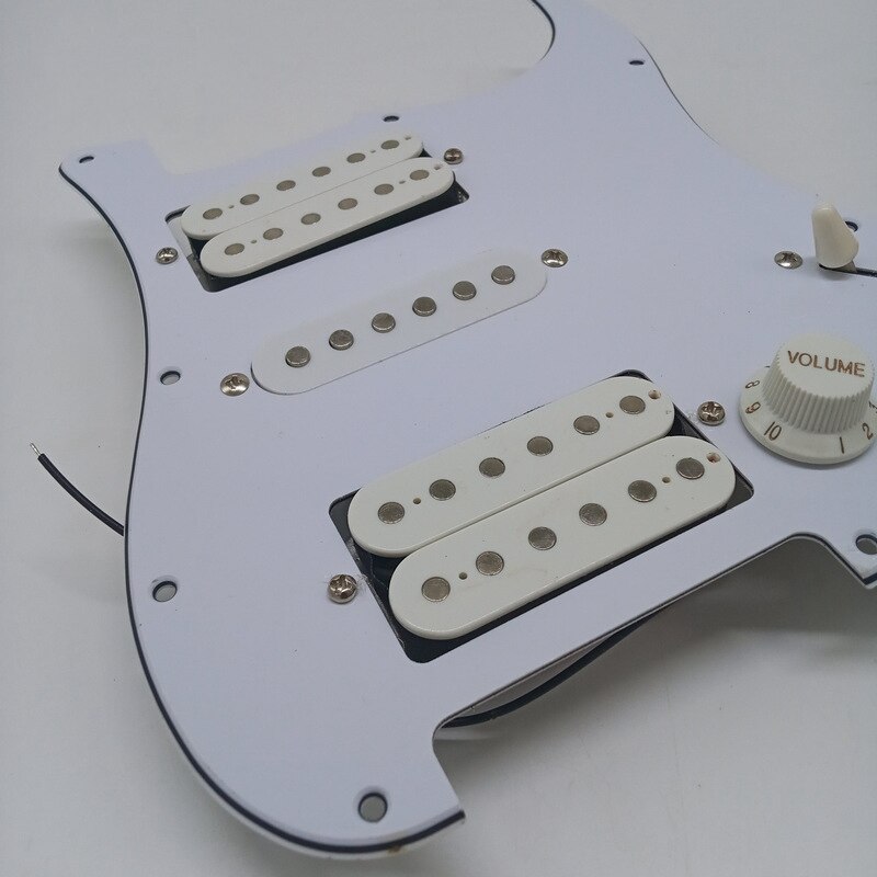 Electric Guitar Pickguard Pickups Loaded Prewired Scratch Plate Assembly HSH White for Humbuckers Guitar