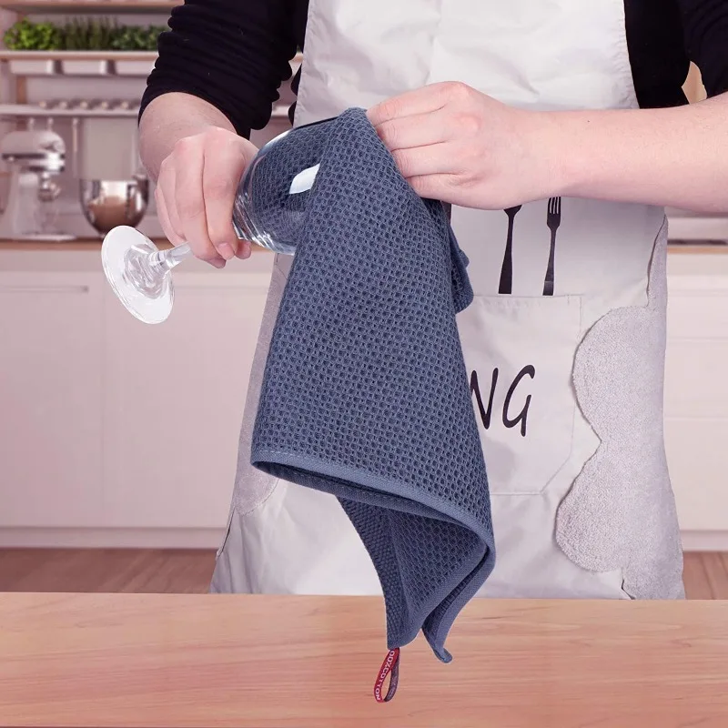 1pc bomullskökshanddukar ultramjuka magiska rengöringsdukar absorberande rengöringstrasor förtjockade torkdukar disktrasor rena verktyg