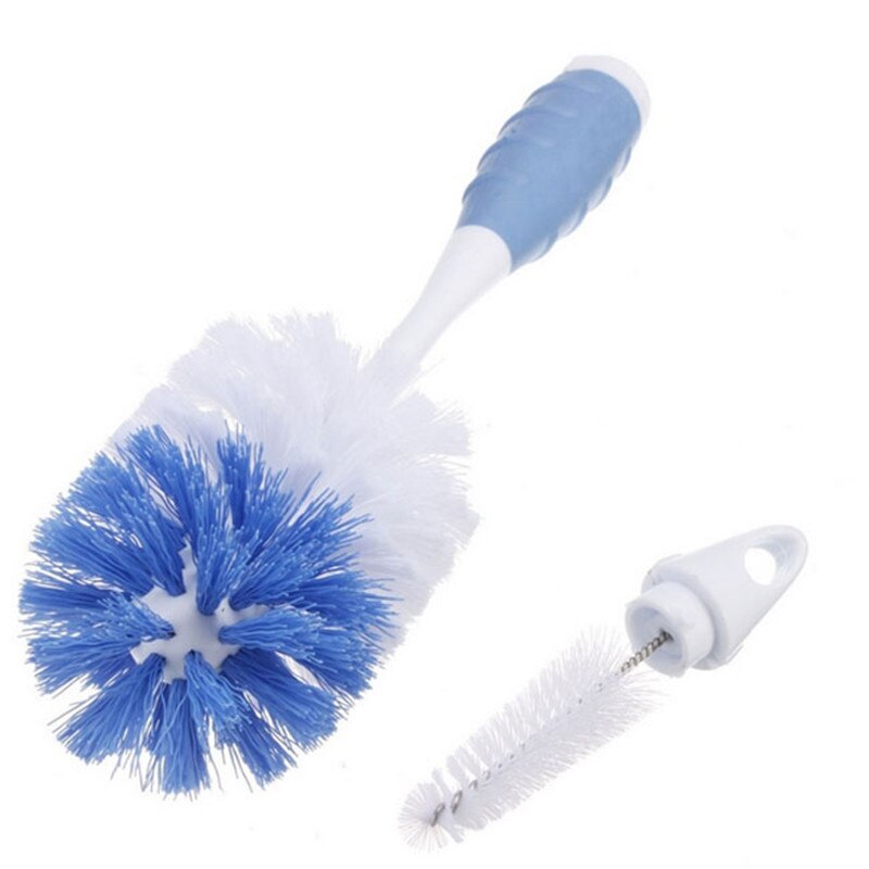 2 In1 Baby Bottle Brushes Nipple Brushes Spout Tube Teat Sponge Baby Feeding Bottle Cleaning Brush Multifunction Brush