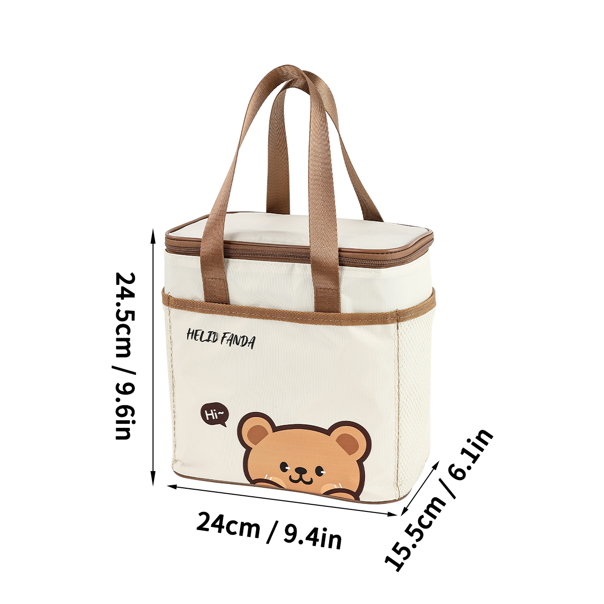 WORTHBUY Portable Insulated Lunch Bag Large Capacity Waterproof Cooler Bag Camping Picnic Bento Bag Thermal Food Storage Bags: Orange