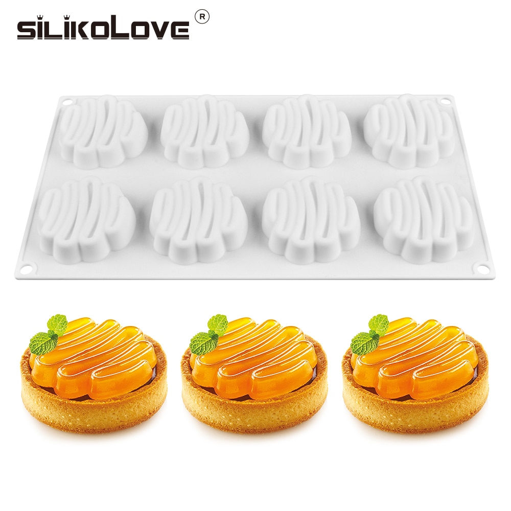 Silikolove 8 Holte 3D Siliconen Cakevorm Bakken Tools Diy Mousse Dessert Bakvormen Koken Decorating Gereedschap Mallen