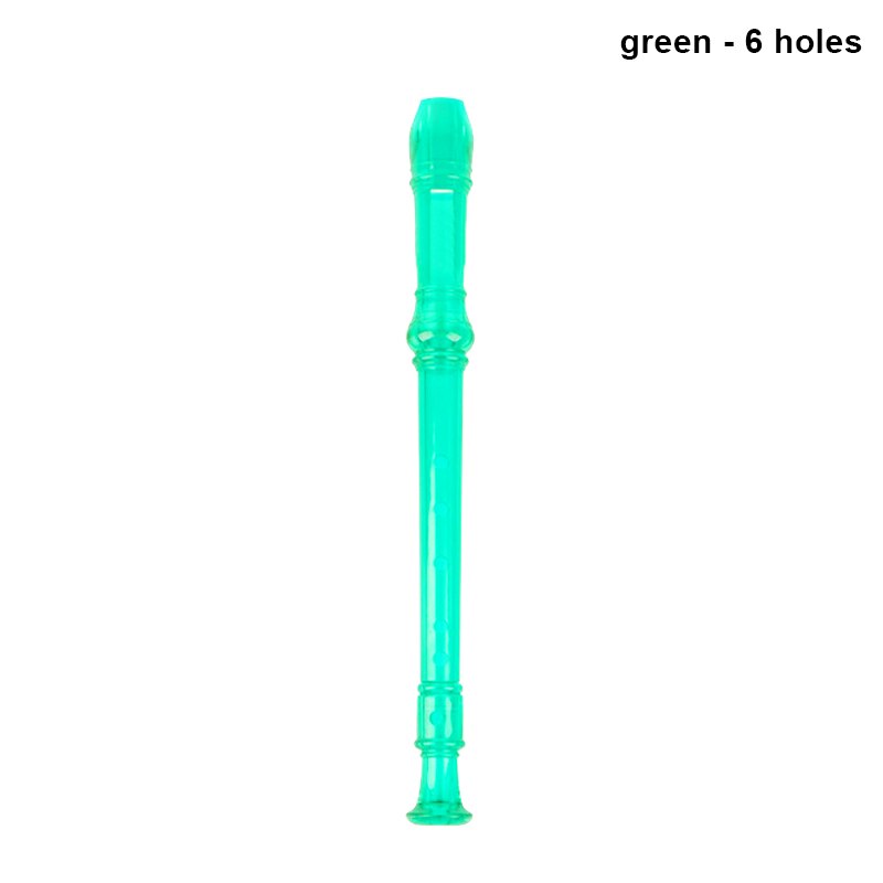 Student Children Plastic Flute Recorder 6 8 Holes Detachable Music Instrument H7JP: Green