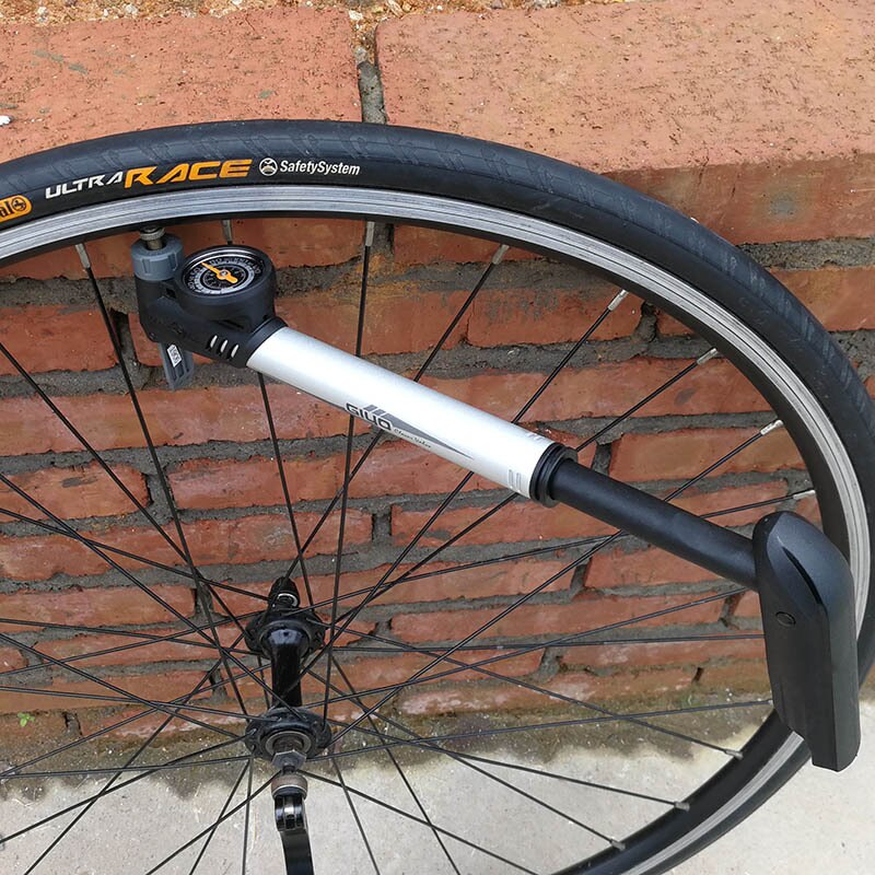 Giyo draagbare mini mtb fietspomp met manometer 120 psi hogedruk handpomp voor fietsen, fietsbandenpomp gp -43ca