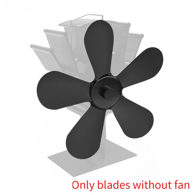 Efficient Warm 5 Blades Fireplace Fan Living Room Heat Powered Energy-Saving Winter Burner Wood Stove Low Noise Modern Household