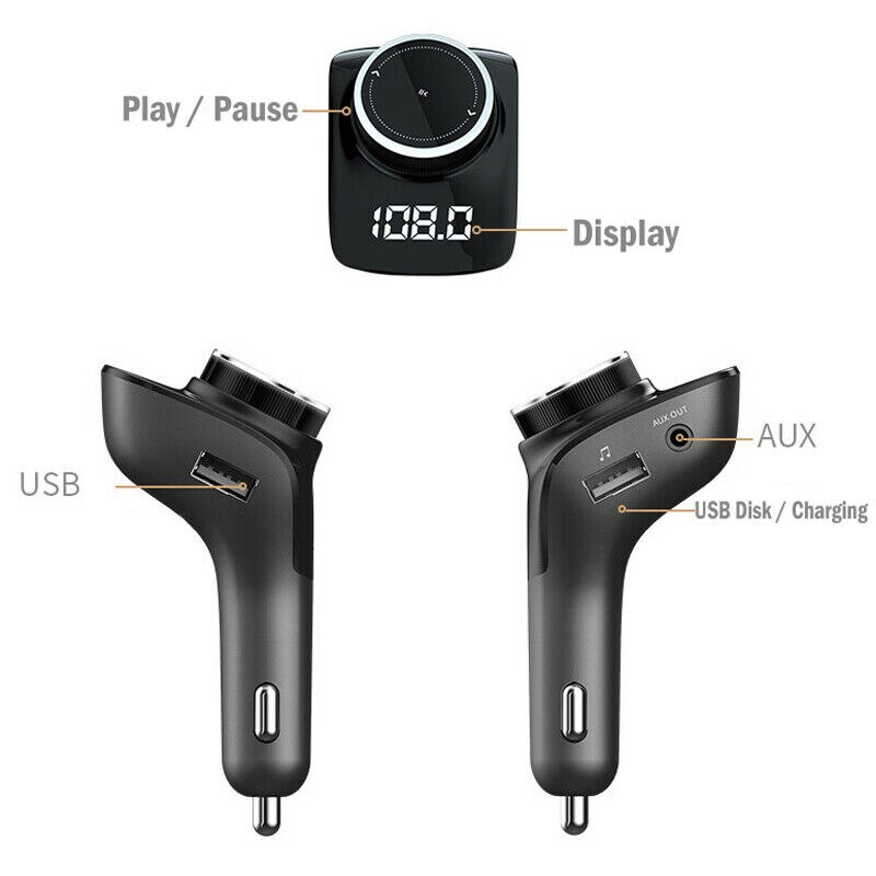 Voor auto bluetooth  mp3 speler bluetooth handsfree multifunctionele ontvanger muziek adapter autolader