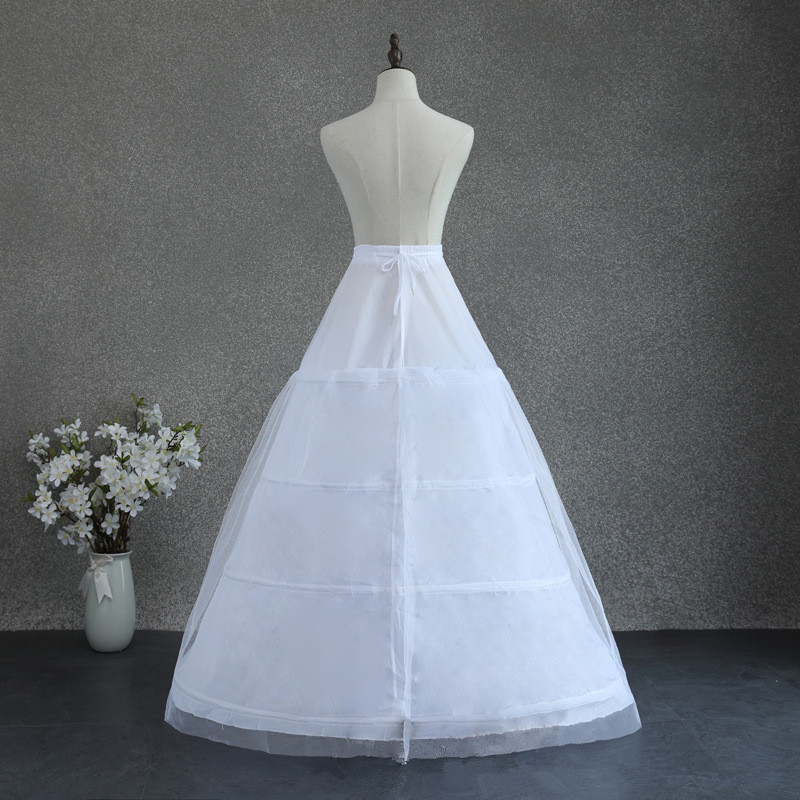 Lange bruidsjurk petticoat crinoline onderrok trouwjurk galajurk hoepel 4- botten witte petticoat vintage onderjurk tutu volwassen
