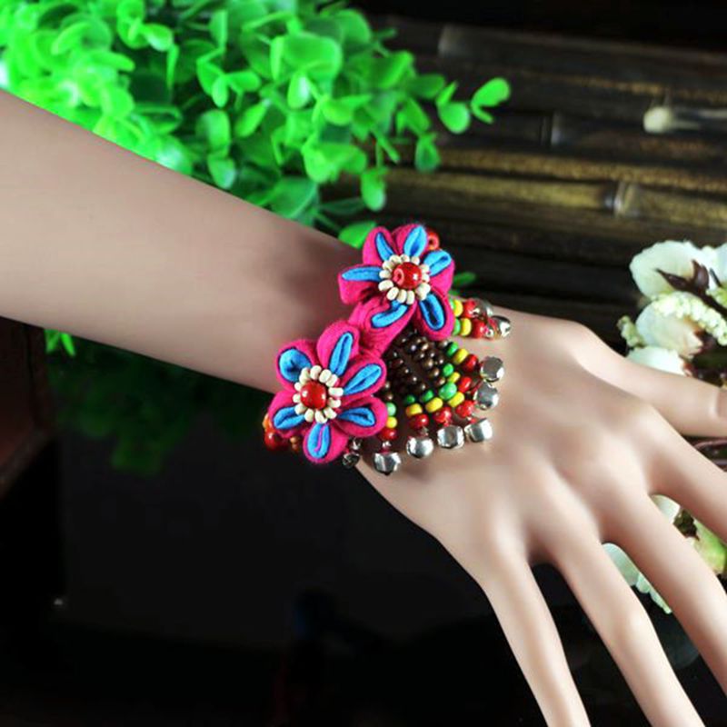 Blomsterarmbånd etnisk stil original håndlavede smykker