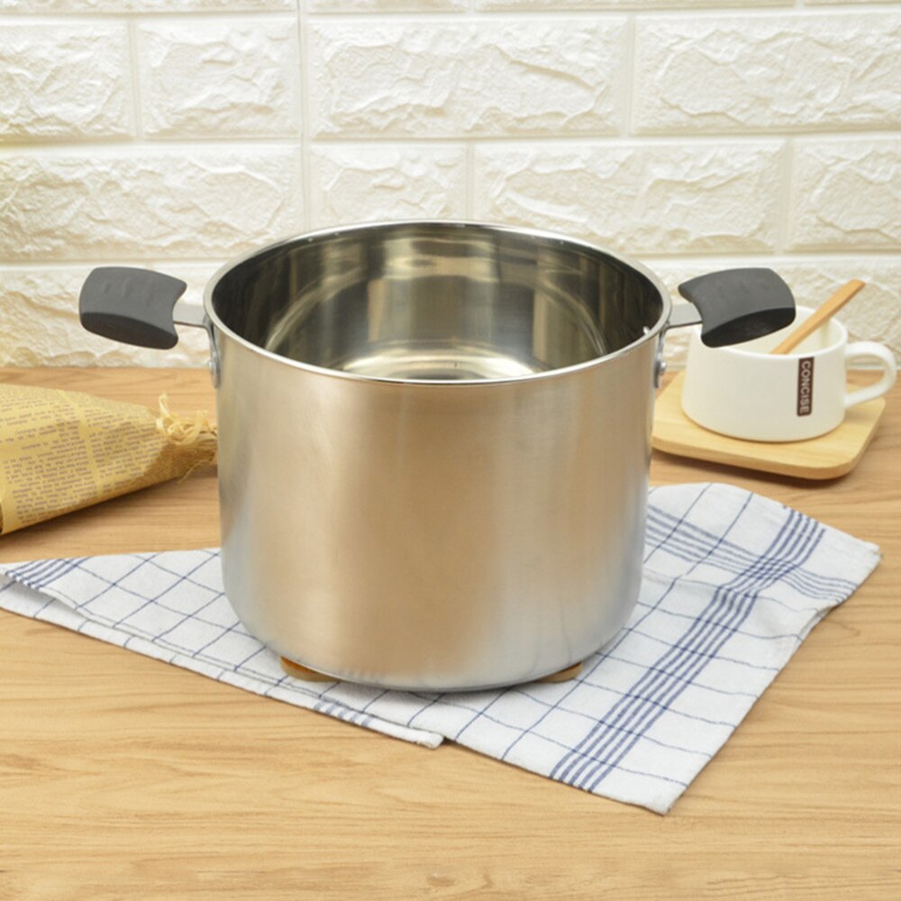 1Pc Stew Pot Durable Multi-function Two Handle Cooking Pot Stainless Steel Stew Pot Soup Pot for Home