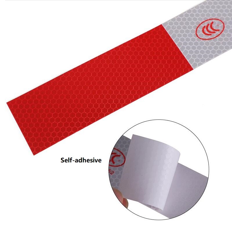 5CM Vehicle Truck Car Reflective Sheeting Road Traffic Construction Site Floor Wall Self-Adhesive PET Super Warning Safety Tape