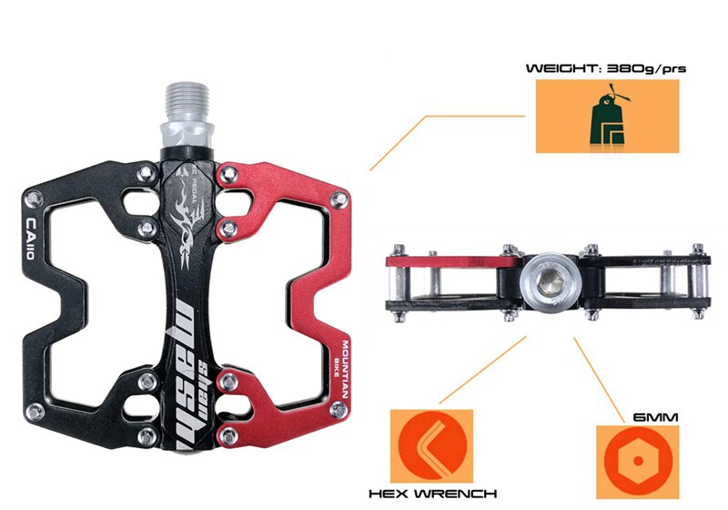 Mountainbike Fiets Pedaal Mtb Racefiets Ultralight Pedalen Aluminium As Fietsen Lager Bmx Pedaal