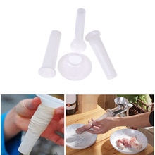 Vier witte worst vulling accessoires zijn niet giftig en duurzaam voor vleesmolen vulling worst buis keukengerei