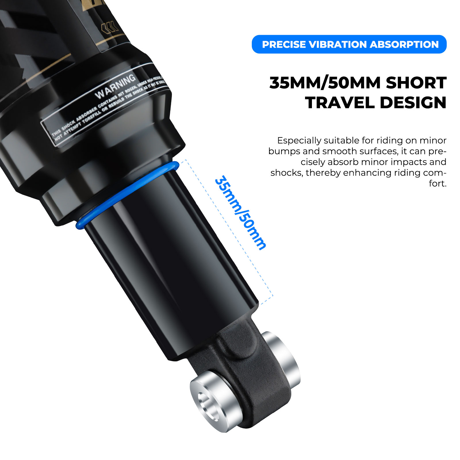 BOLANY MTB Air Rear Shocks Absorber 165x35mm 190x65mm Mountain Bike Air Suspension Absorber Hydraulic Shock Bike Parts Downhill