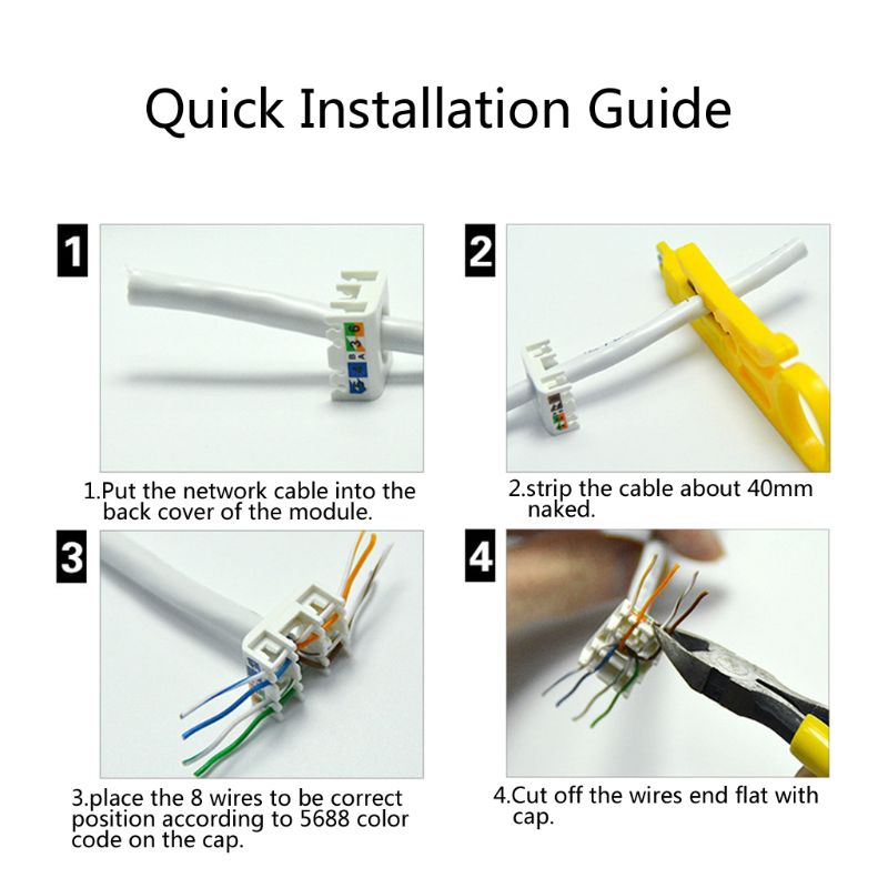 1Pc RJ45 Keystone Cat6 Cat6A Schermato FTP In Lega di Zinco Modulo Keystone Martinetti Adattatore Del Connettore di Rete