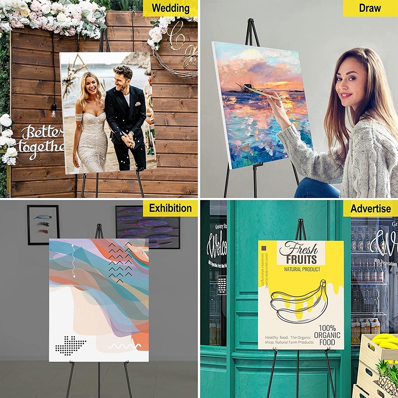 opvouwbare kunstenaar schildersezel standaard houder verstelbare metalen statief poster schilderij displaystandaard voor tentoonstelling bruiloft