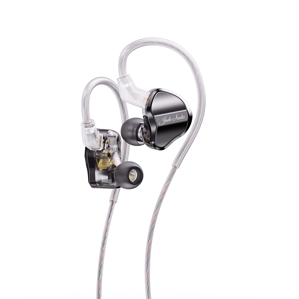 /JD1 single action loop in ear earphones Harman curve HIFI earplugs Apple Android phone: black