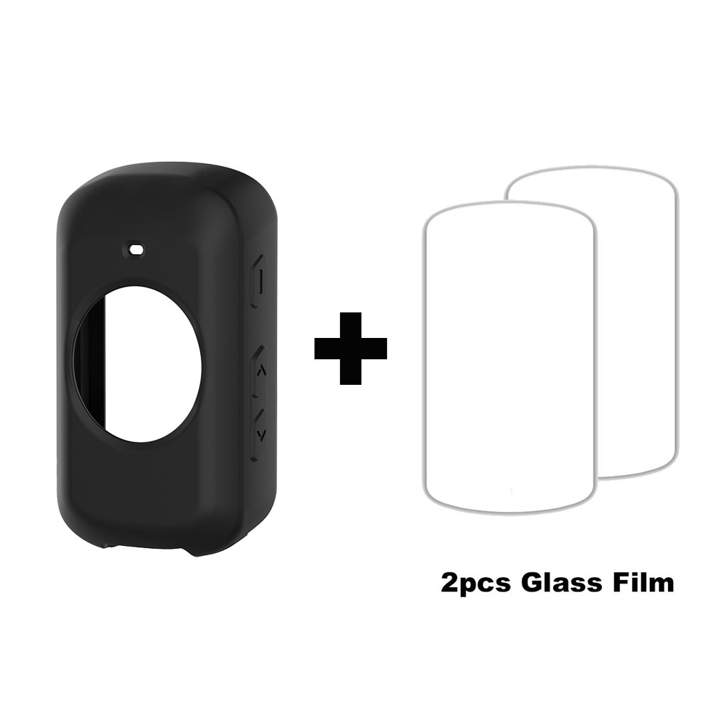 Para Garmin Edge 130 530 830 Plus silicona Gps bicicleta ordenador protección de pantalla Cyclocomputer funda protectora película de vidrio
