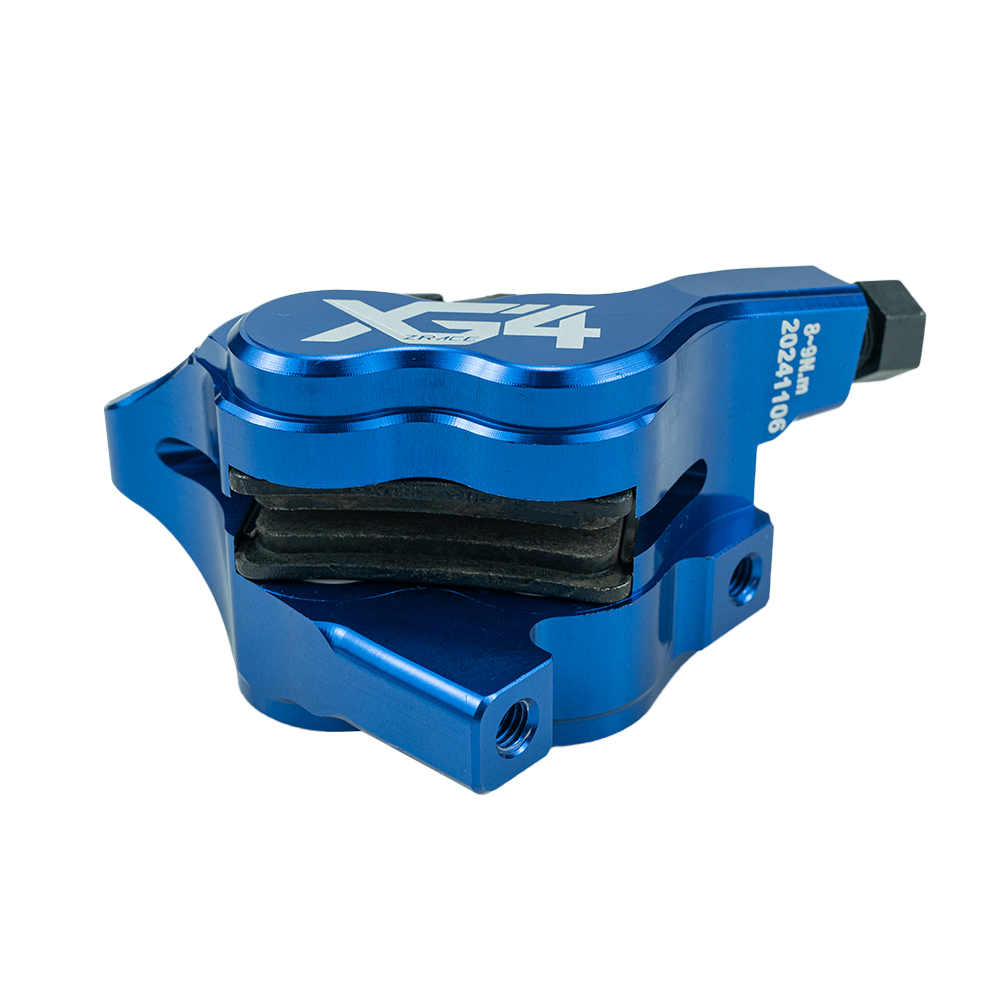 ZRACE XG4 flach montierter Vierkolben-Bremssattel, hydraulischer Straßenbremssattel, Bremsbeläge mit Eistechnik, leicht, CNC