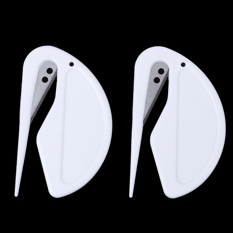 2 pièces/lot ouvre-lettre en plastique Mini forte lettre courrier enveloppe ouvreur papiers de sécurité gardé Cutter lame équipement de bureau