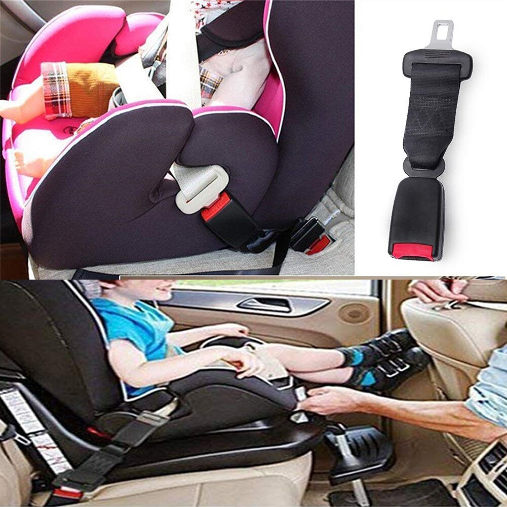 2Pcs Universal Car Safety Belt Extender Safety Seat belt 23mm Long-lasting Black Seat belt Extender Car Auto D Type With Safety
