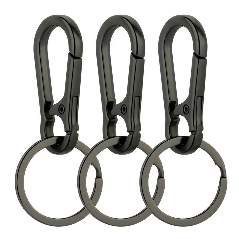 Metal Carabiner Clip Keychain Carabiner Shap Keyring Key Chain Ring Clip Holder Organizer for Home Car Keys Key Finder Women Men: Beige