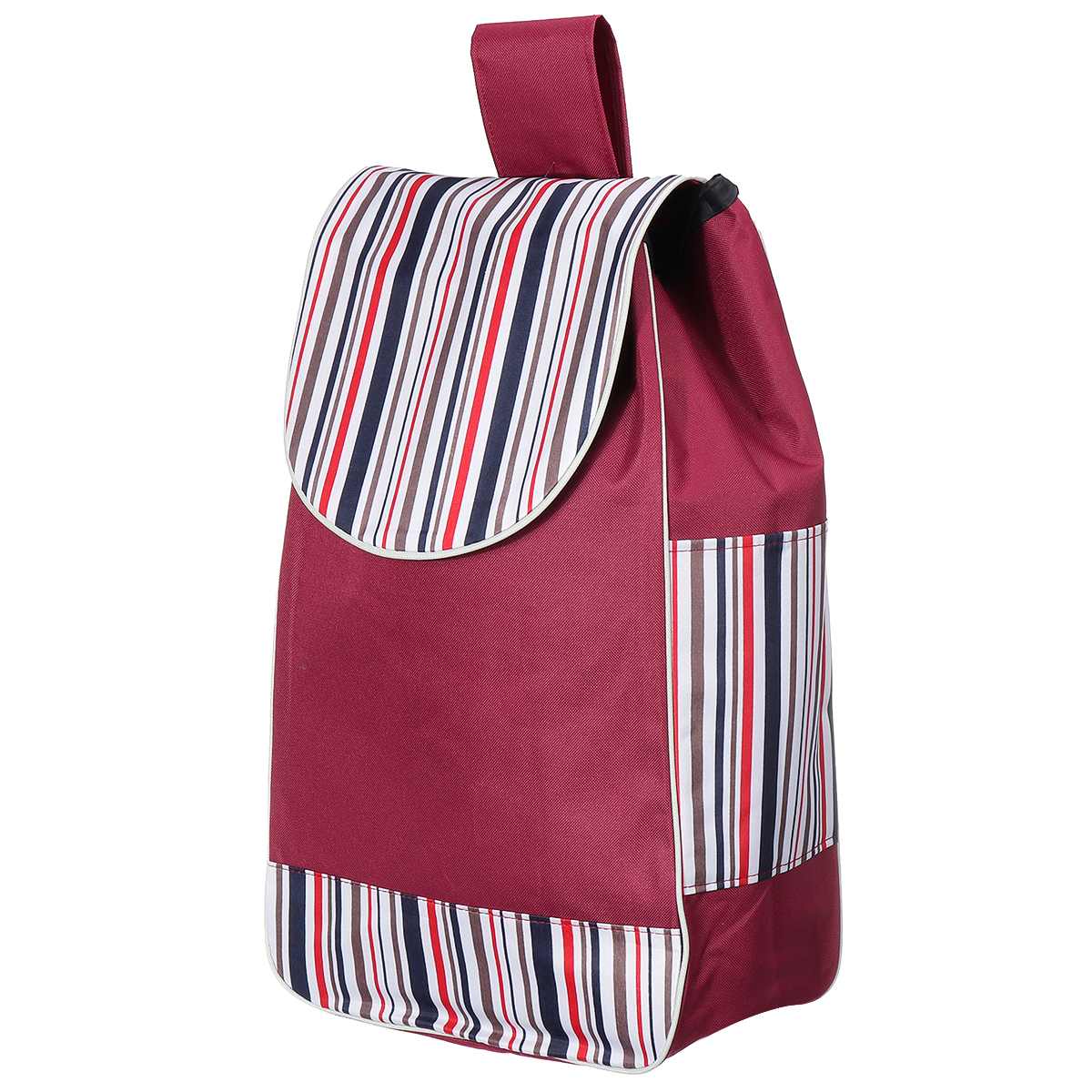 Foldable Shopping Trolley Bag Tote Cart Carts Trolley Bag Basket Luggage Rain Proof Thickened Canvas NO cluding Cart: A type color 2