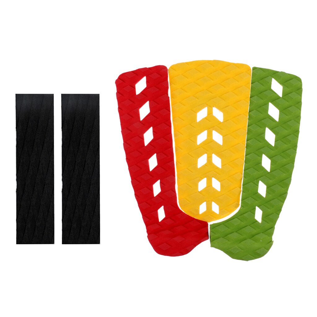 5x Water-Resistant EVA Surfboard Traction Pad Tail Pad for Surfing Stand Up Paddleboard Shortboard Skimboarding
