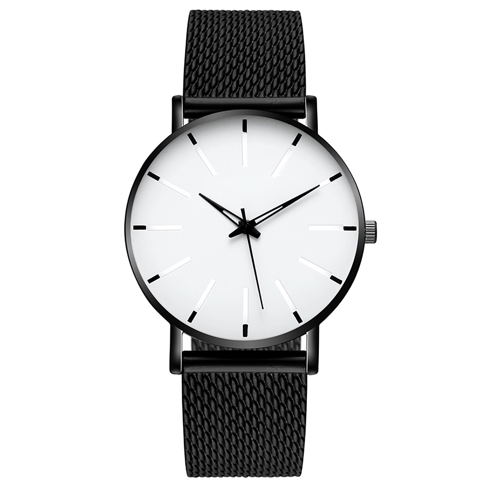 Men's mesh strap ultra-thin quartz watch Men's ultra-thin quartz watch Couple Analog Quartz Round Wrist men's watch #40: I