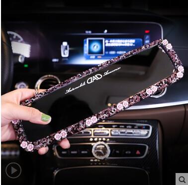 Herbests Bling Strass Auto Rückspiegel - Universal Innenspiegel Dekoration | Funkelnd Wie Diamanten