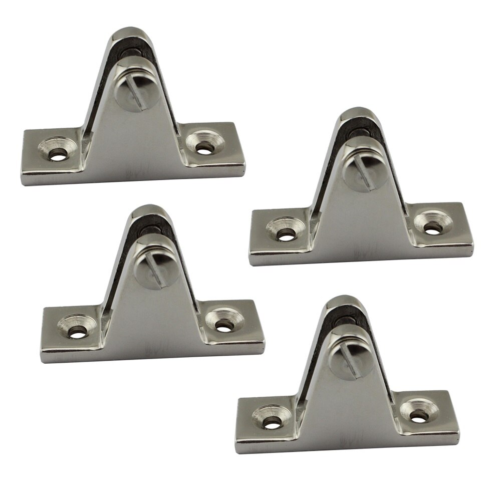 4PCS 316 Stainless Steel Deck Bimini Side Mount Hinge 60mm Mirror Polish Marine Boat Sailing Hardware Deck Hinge