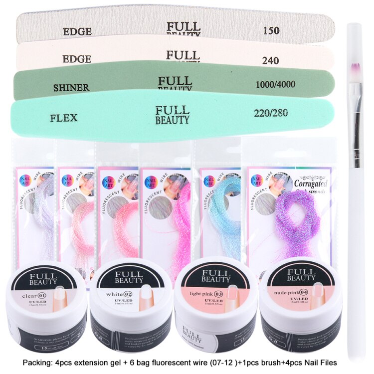 UV Gels Builder Gel Nail Extension Manicure Set wi... Grandado