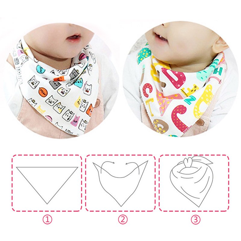 Katoenen Baby Sjaal Baby Slabbetjes Voor Jongens Meisjes Burp Doeken Baberos Lovely Kids Kragen O Ring Halsdoek