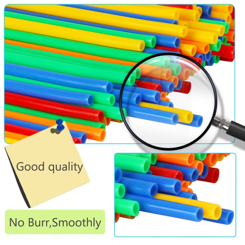 100-700 Pcs 4D Straw Bouwstenen Tunnel Vormige Stiksels Geplaatst Bouw Assembleren Blokken Speelgoed Voor Kinderen