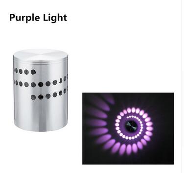 3W RGB Led plafond verlichting restaurant ktv gangpad woonkamer balkon lamp moderne led verlichting voor home decoration armatuur: purple