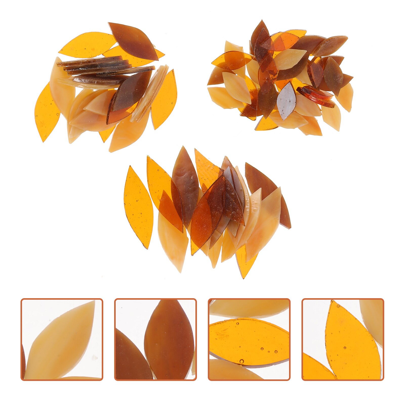 3 Bags Crafts DIY Mosaic Pieces Decorative DIY Leaf Petals Mosaic Fragments