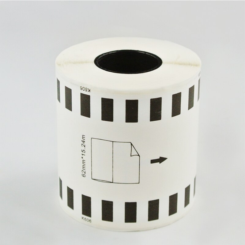 Compatible DK-22606 Yellow Film Label 62mm*15.24M Continuous Label DK22606 Compatible For Brother Printer