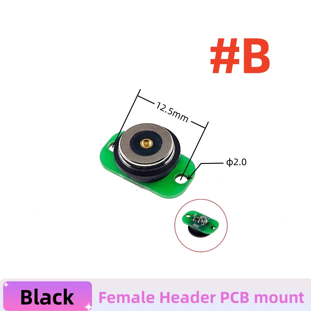 1 Piece Hight Current Pogo Pin Magnetic Connector Spring-Loaded Power Charge Waterproof IPX7 Contact Pad 3A 12V 8.5MM: WHITE