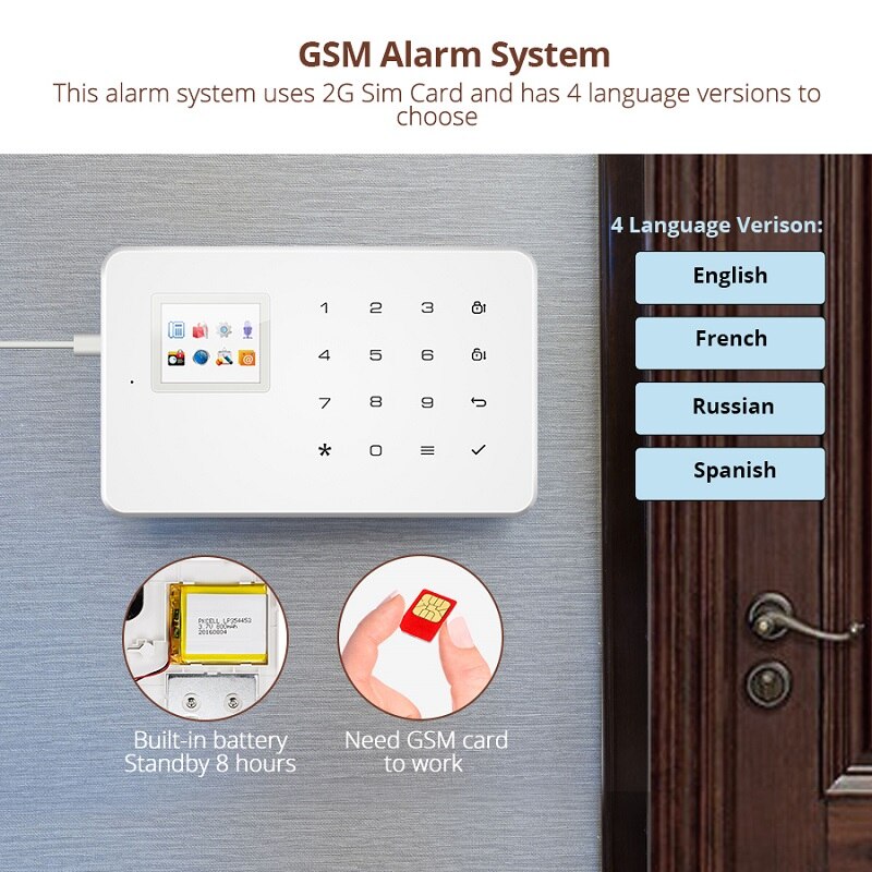 Draadloze Gsm Alarmsysteem G18 Draadloze Inbraak Alarm Systeem Draadloze Alarmsysteem App Op Afstand Controle