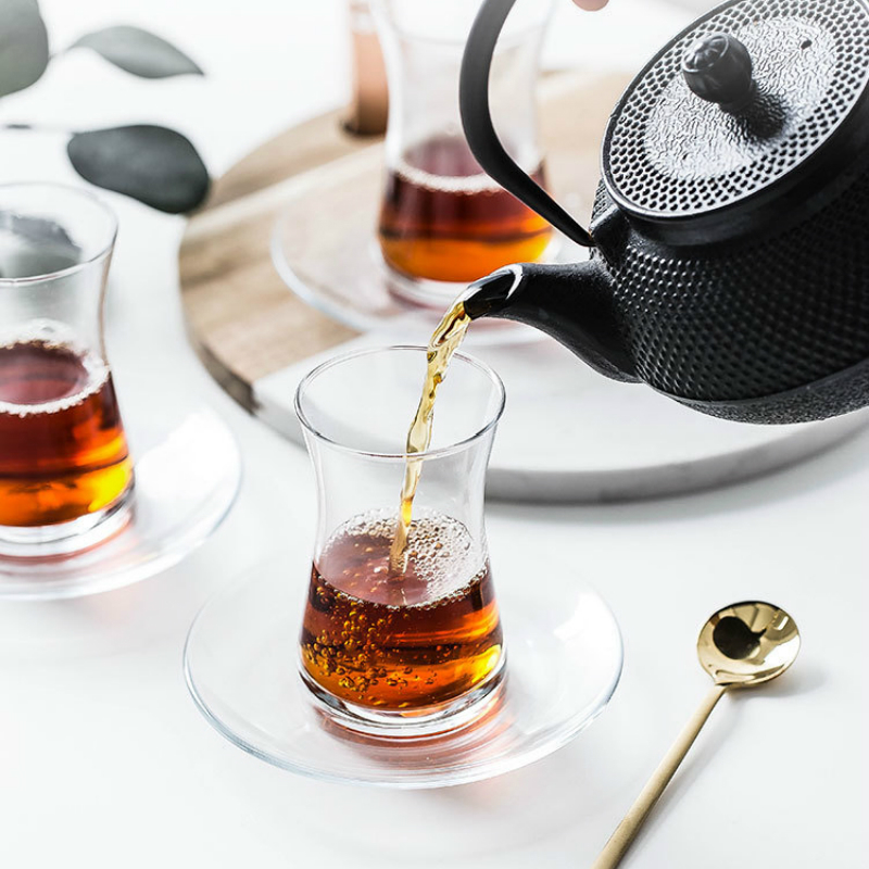 Ins pasabahce merke kalkunduftende svart tekopp matchet tallerkensett kaffehus tekopp krus espresso shotglass